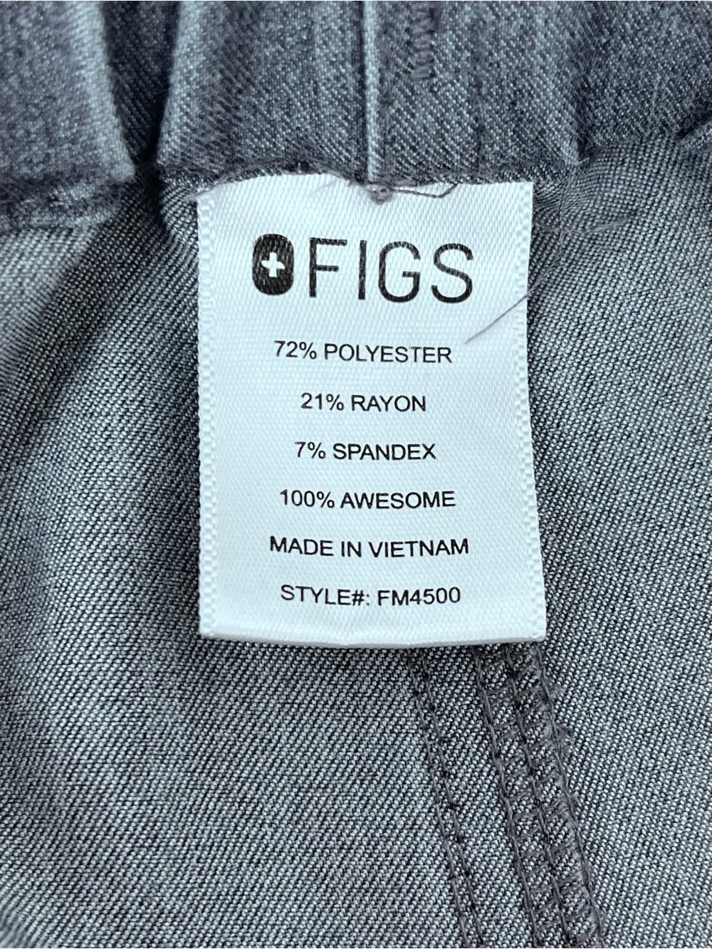 Figs Men's Technical Collection Pisco Graphite Drawstring Scrub Pants Size M